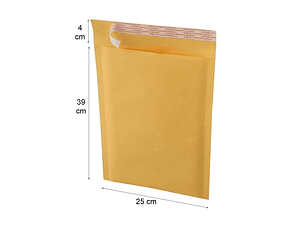 Bolsa Para encomienda Papel Con Burbujas 25X39 cm
