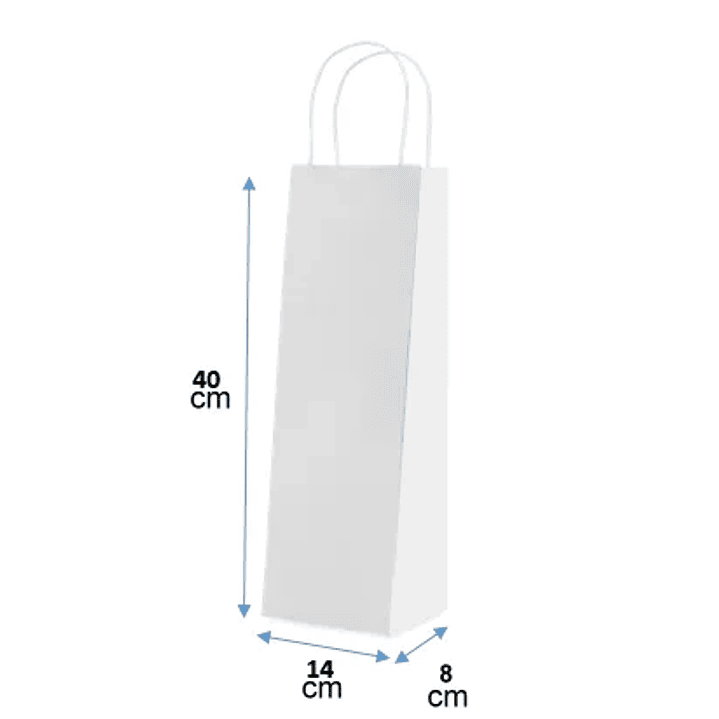 Bolsa Papel Blanco 40x14x8 Cm (1 Botella vino) 1