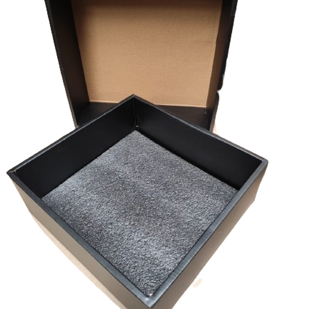 Set cajas 32,5x30,5x11,5  6 unidades negras con tapa 1