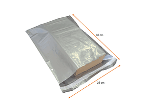 Sobre Bolsa Para encomienda 25x30 cm autoadhesiva gris
