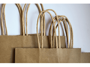 Pack bolsas de papel kraft 30x22x10 cm