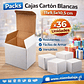 Set 36 cajas blancas 11,0x9,5x10,5 blancas cartón microcorrugado - Miniatura 2