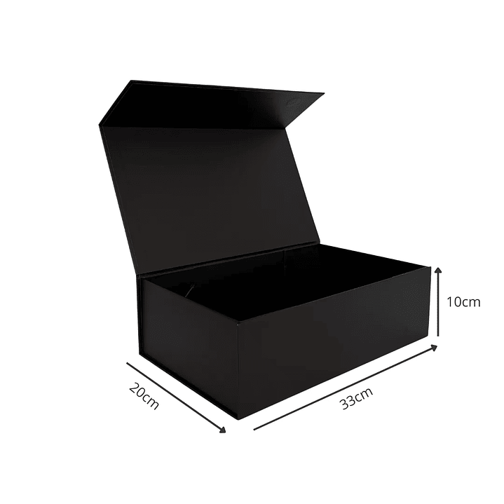 Caja Magnética Negra Premium para Packaging Elegante – 33x20x10 cm 1