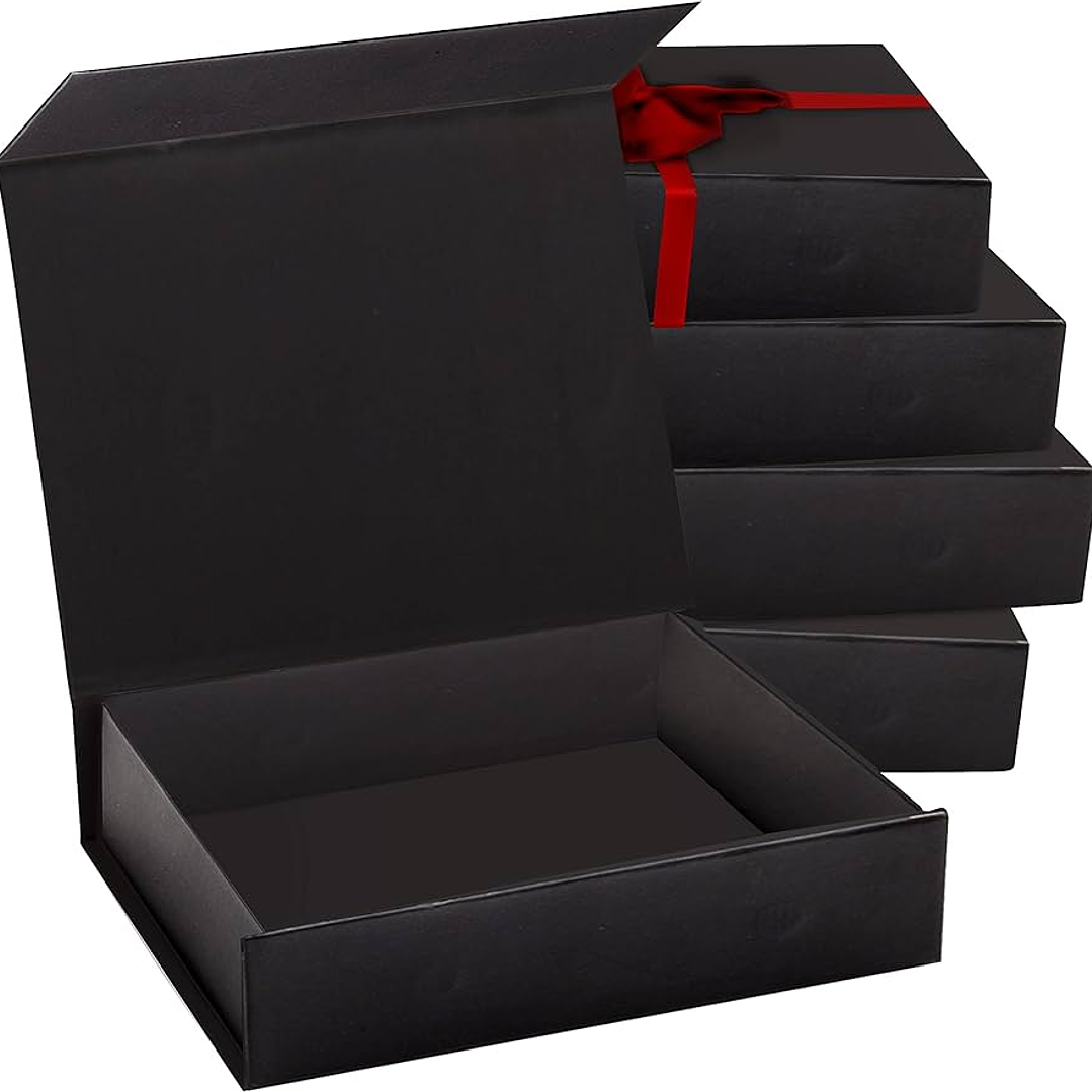 Caja Magnética Negra Premium para Packaging Elegante – 33x20x10 cm 3