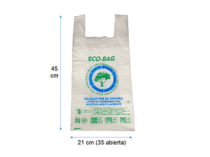 Bolsas camiseta compostables 35x45 cm