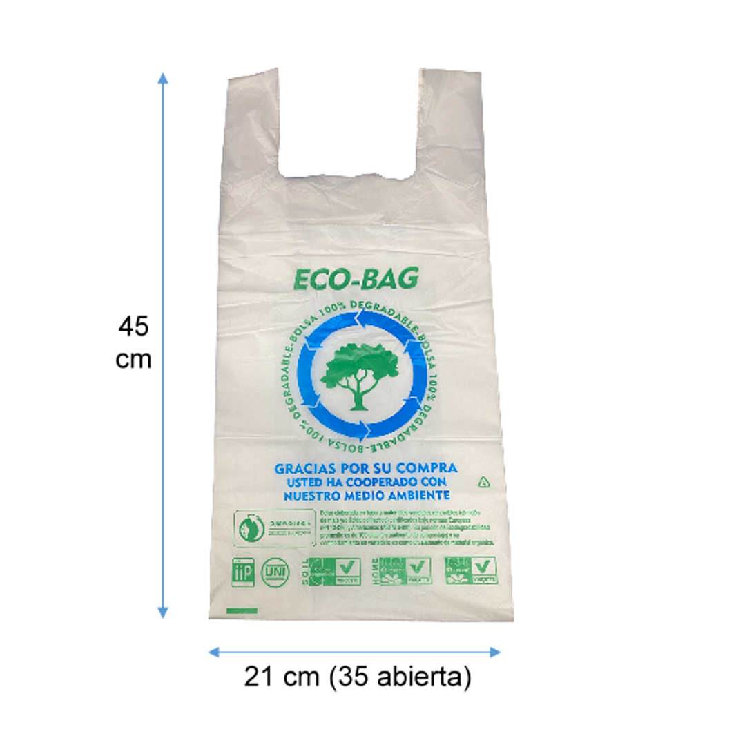 Bolsas camiseta compostables 35x45 cm 1