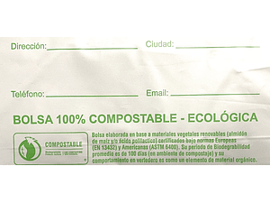 Bolsa Para Encomienda Courier Compostable 26x32 cm