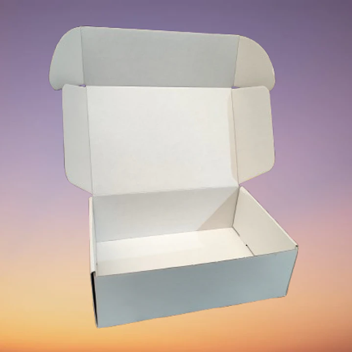 Pack 12 Caja 30x20x10 autoarmable blancas 1