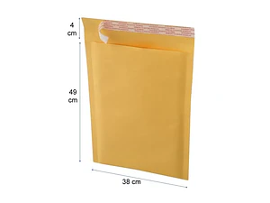 Bolsa Para Envío Courier Papel Con Burbujas 38X49 250 unid