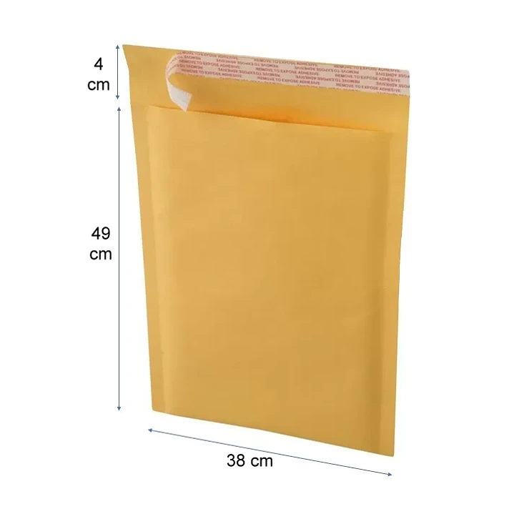 Bolsa Para Envío Courier Papel Con Burbujas 38X49 250 unid 1