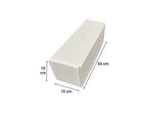 Caja para botella de lujo 34x10x10 cm blanca
