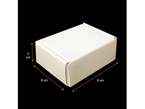 Cajas de cartón 6x8x3 cm blancas 100 unid