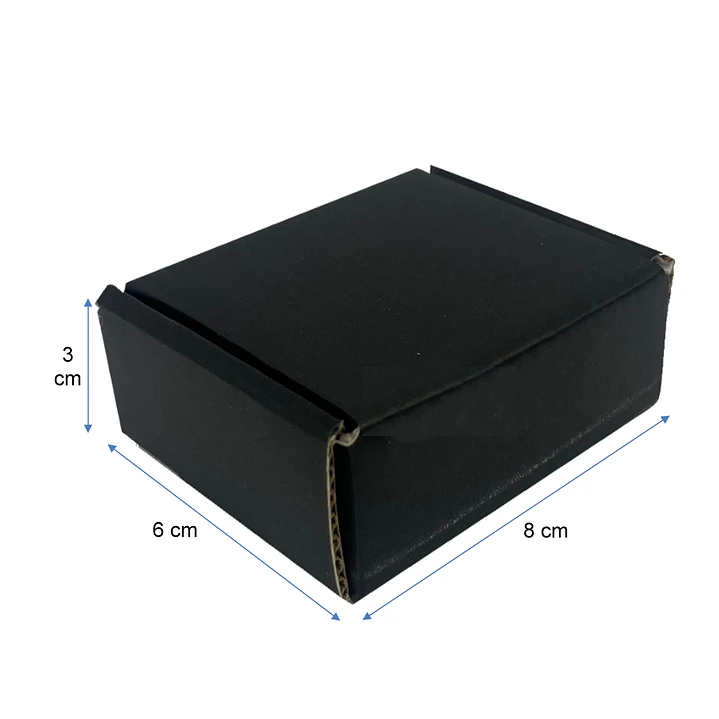 Caja de Cartón Autoarmable 8x6x3 cm Negra Lujo 100 unid 1