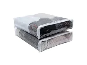 Bolsa PVC con Cierre 27x33x11 cm | Bolsa Transparente Costurada para Tiendas