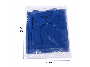 Bolsa PVC Transparente con Broche 33x38 cm 