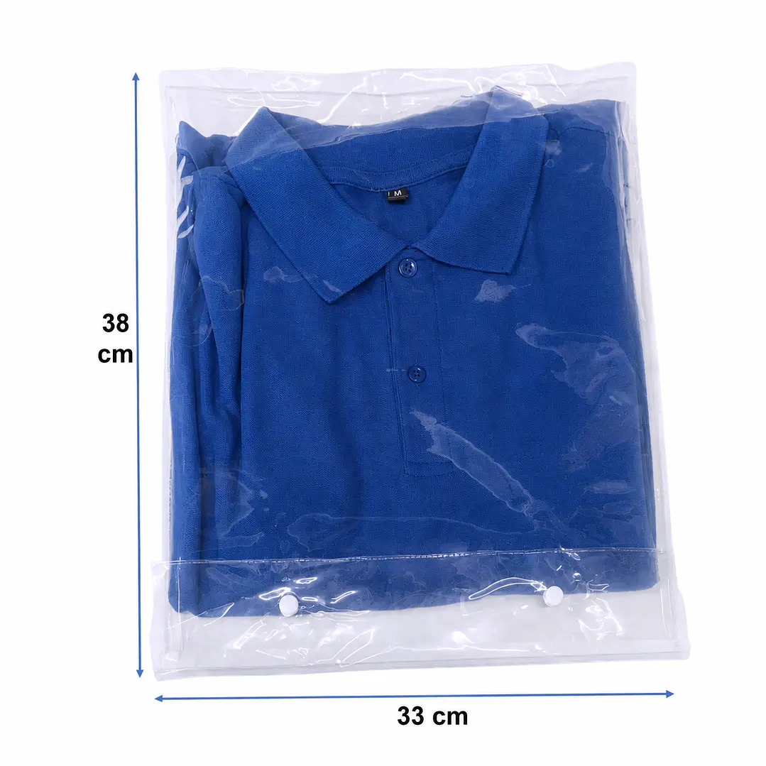 Bolsa PVC Transparente con Broche 33x38 cm  1