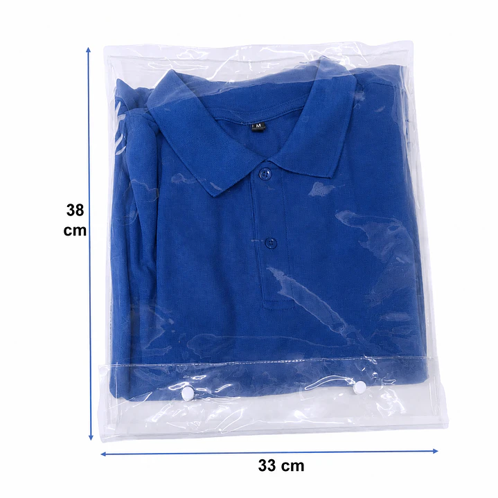 Bolsa PVC Transparente con Broche 33x38 cm  1