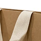 pack 50 Bolsas De Papel kraft premium 30X20X6 cm con manilla de algodón tejido - Miniatura 3