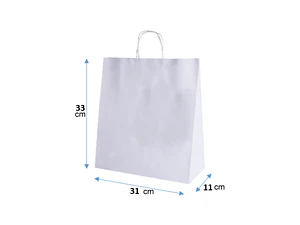 Bolsa Papel blanco 31X33X11 Cm 200 unidades