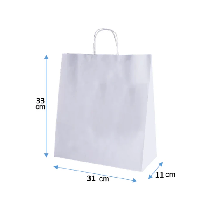 Bolsa Papel blanco 31X33X11 Cm 200 unidades 1