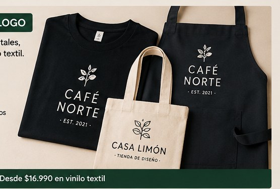 Poleras, delantales y tote bags personalizados con logo