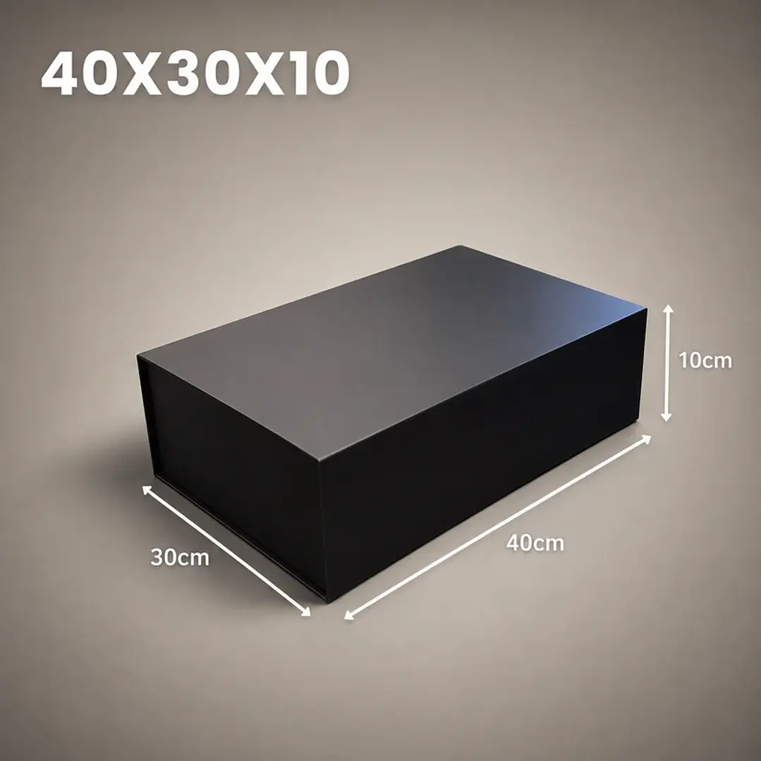 Caja magnética negra 40x30x10 cm 12 unidades 1