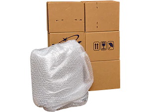 Pack embalaje reforzado 10 cajas 33x33x25 cm reutilizadas + plástico burbuja 5 metros+cinta de embalaje