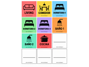 Stickers para mudanza  48 unid 