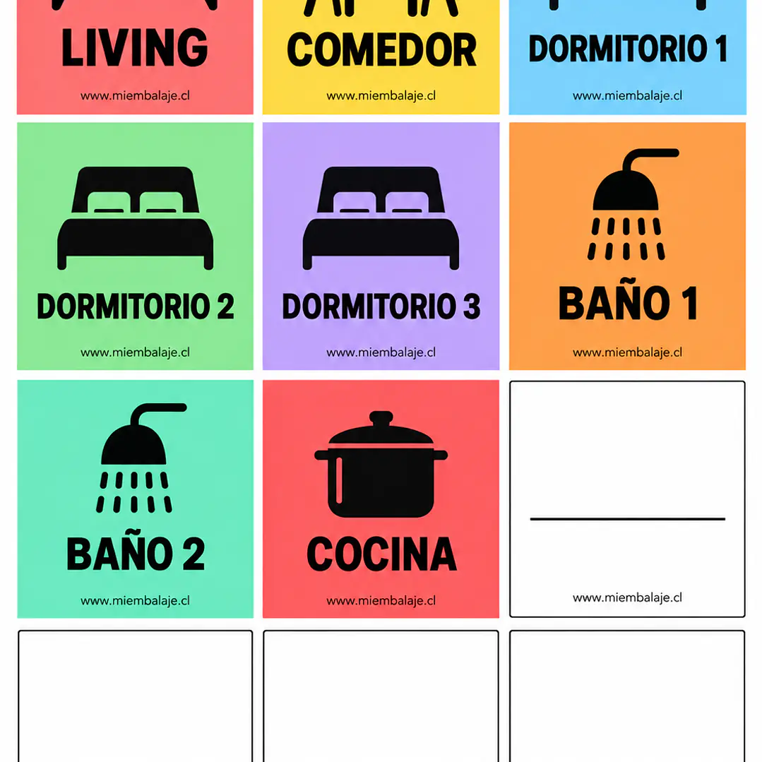 Stickers para mudanza  48 unid  1