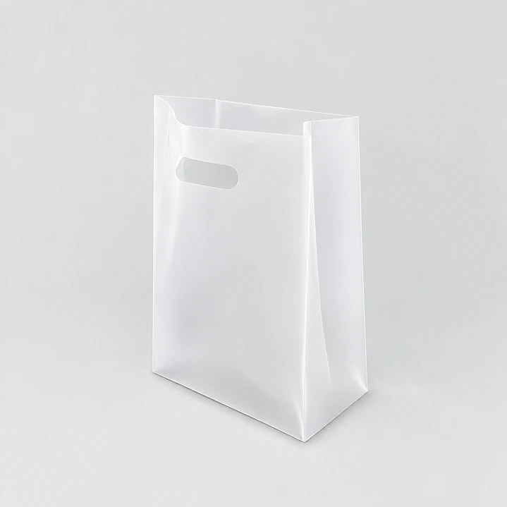 Bolsa plástica semitranslúcida con fuelle 30x45 cm  1