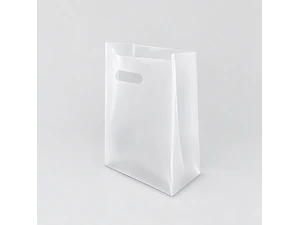 Bolsa plástica semitranslúcida con fuelle 20x35 cm 100 unid