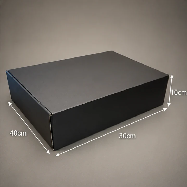 Caja autoarmable negra 40x30x10 cm 2