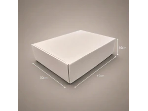 Caja autoarmable Blanca 40x30x10 cm 