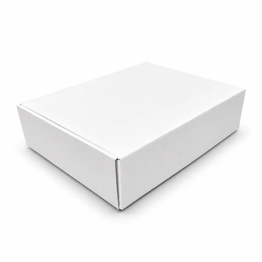 Caja de Cartón Autoarmable  blanca 33x20x10 cm 1