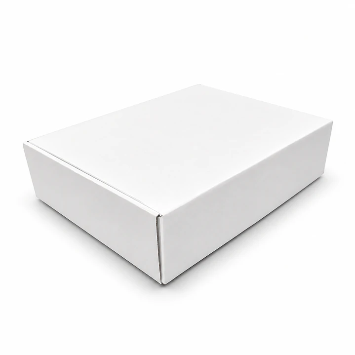 Caja de Cartón Autoarmable  blanca 33x20x10 cm 1