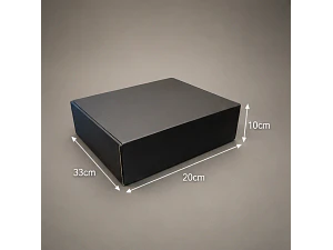 Caja de Cartón Autoarmable negra 33x20x10 cm
