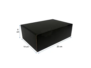Cajas de cartón autoarmables blancas 20x14x6 cm extra firme 100 unid