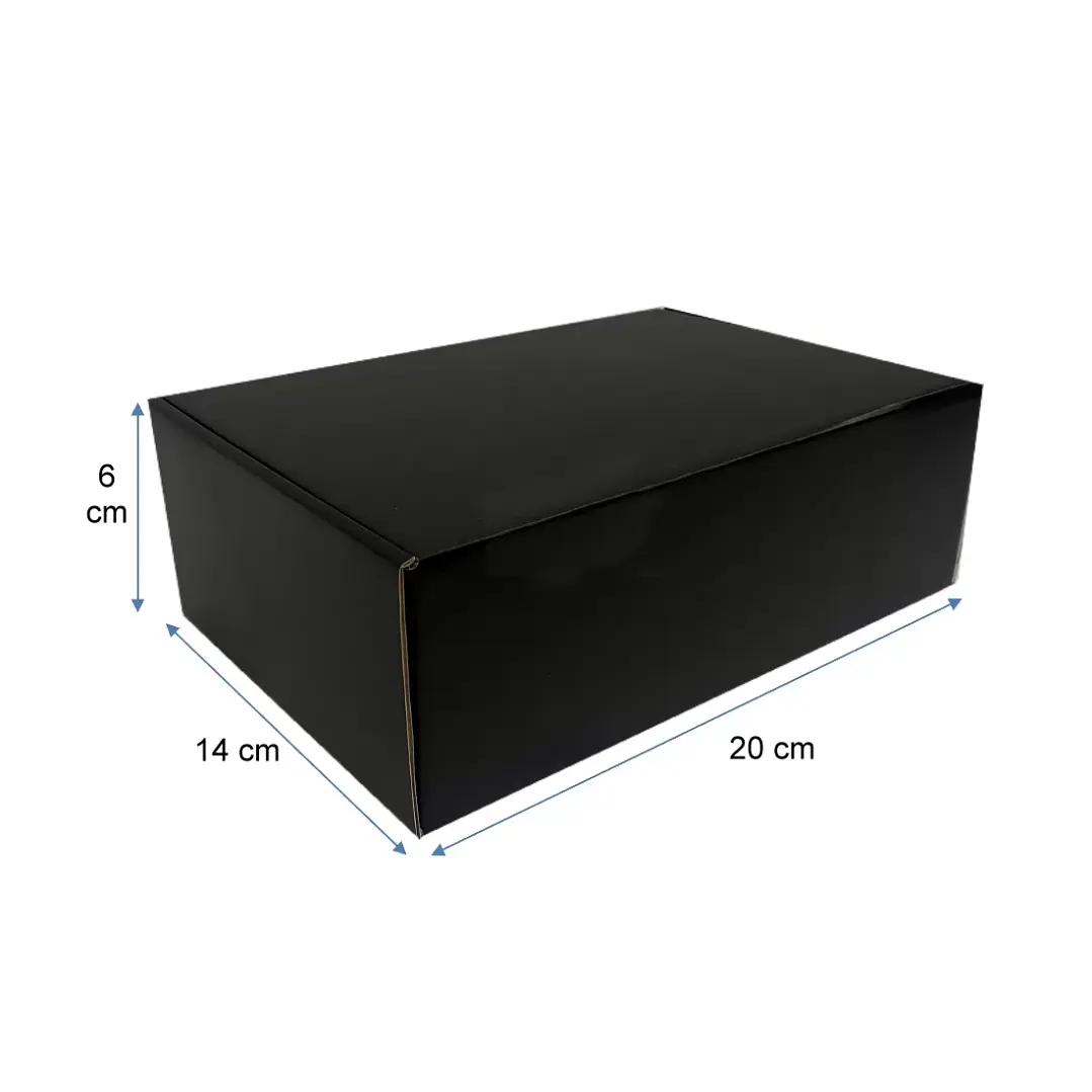 Cajas de cartón autoarmables blancas 20x14x6 cm extra firme 100 unid 2