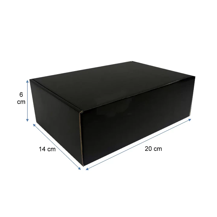 Cajas de cartón autoarmables blancas 20x14x6 cm extra firme 100 unid 2