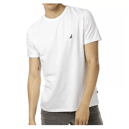 Camiseta Nautica Cuello V Blanca