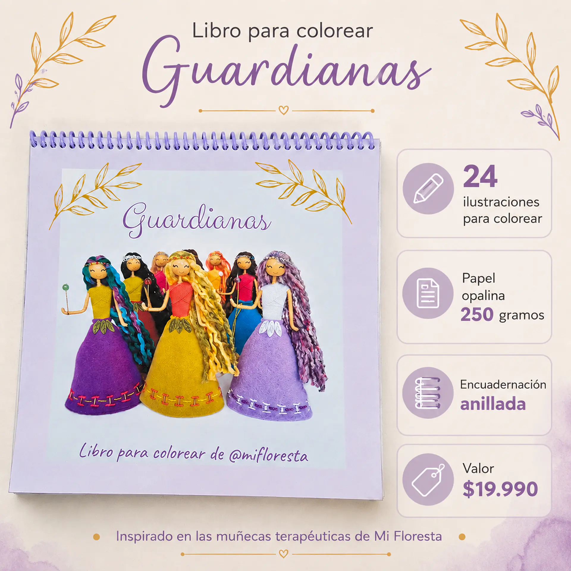 Libro para colorear Guardianas  4