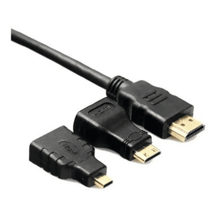 Cable Hdmi 3 En 1 - Con Adaptadores Mini Hdmi Y Micro Hdmi 2