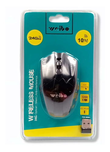 Kit Teclado y Mouse Inalámbrico Weibo WB-900 2.4GHz QWERTY Español