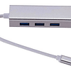 Adaptador Hub 3 Puertos Usb Type C Ethernet Rj45 Y 3 Usb  3