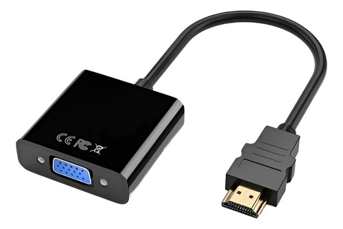 Adaptador Hdmi A Vga Full Hd 1080p Negro NEGRO