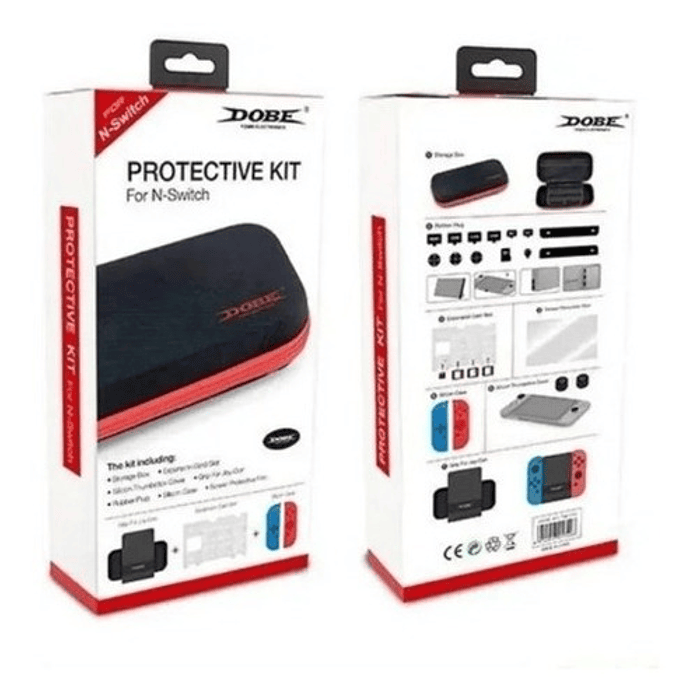 Kit Protector Nintendo Switch Bolso Lámina Grip Case Joy 7 en 1 5