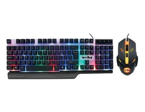 Kit Gaming Rgb Weibo 550 Teclado + Mouse 3200dpi