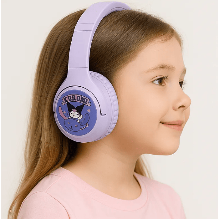 Audífonos Kuromi Bluetooth On Ear Con Diseños Intercambiable bluetooth 6