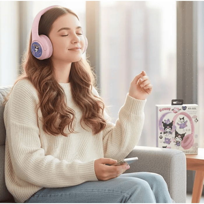 Audífonos Kuromi Bluetooth On Ear Con Diseños Intercambiable bluetooth 16