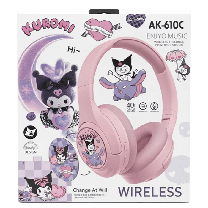 Audífonos Kuromi Bluetooth On Ear Con Diseños Intercambiable bluetooth 17